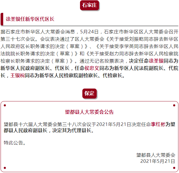 河北人事變革新氣象，最新任免帶來(lái)發(fā)展新機(jī)遇